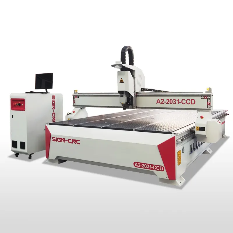 Modèle de routeur CNC en bois de machine intelligente A2-2031-CCD avec caméra CCD principalement utilisée dans l'industrie de la publicité