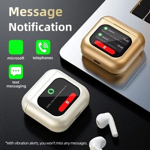 Notificación de mensajes de venta de fábrica MP3 Auriculares inteligentes pantalla táctil BT TWS Bluetooth inalámbrico 5,4 K1 auriculares Cancelación de ruido - Product Image 6