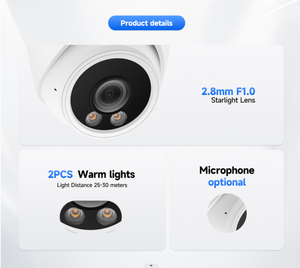 8ch 8mp Colorvu Poe Camera Kits 8 Stuks Imx415 4K Camera Ip67 Ture F1.0 Starlight 2.8Mm Lens Gebouwd In Audio 1Pc 8ch Nvr - Product Image 2