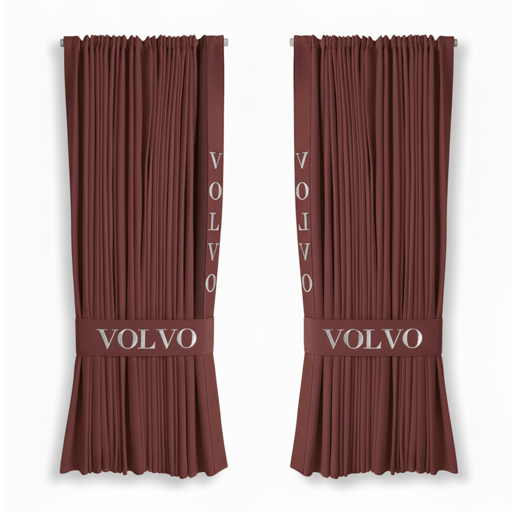 Red white logo volvo
