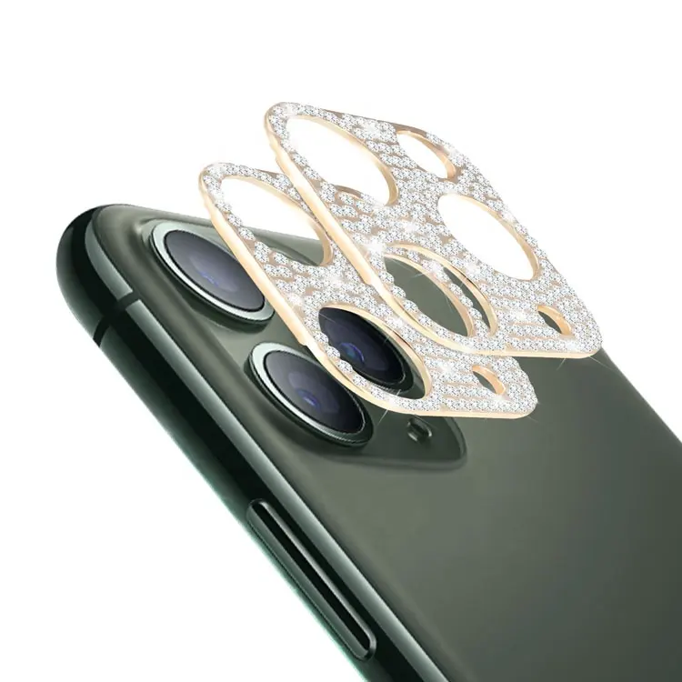 Belle protection d'objectif de caméra brillante pour iPhone 12, couverture de caméra anti-rayures pour iPhone/13 Pro Max