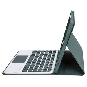 For Samsung Tab S8 11 Inch 2021 / S7 11 Inch Candy Color TPU Shell Pen Slot <strong>Round</strong> <strong>Key</strong> with Touch <strong>Keyboard</strong> Leather Case - Product Image 1