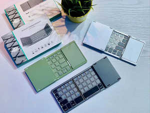 B089T <strong>Mini</strong> Wireless BT <strong>Keyboard</strong> with Touchpad <strong>Numeric</strong> <strong>Keypad</strong> Foldable Switch Design for Windows &amp; Android Tablets-for Travel - Product Image 5