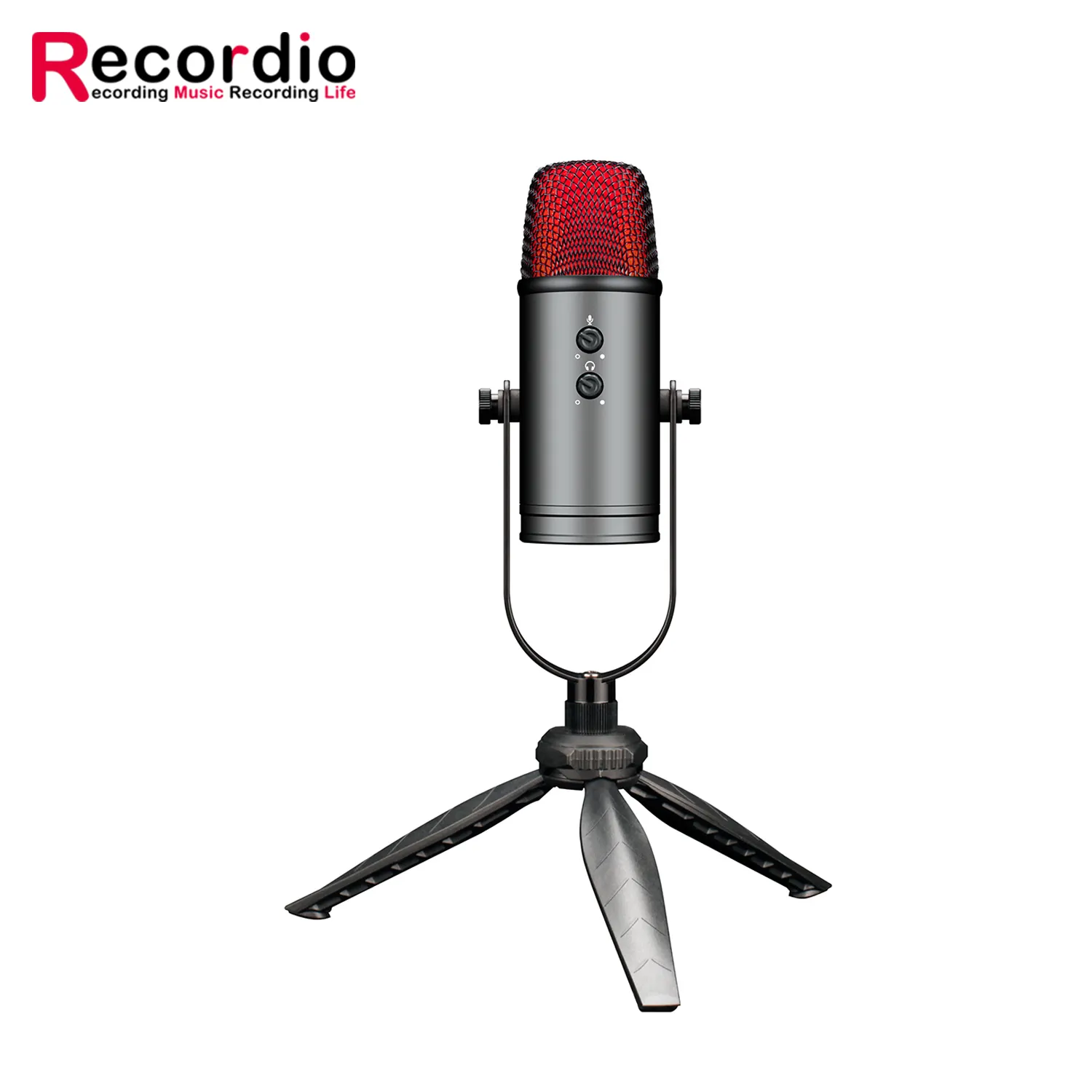 Equipo de estudio de grabación, micrófono de escritorio, micrófono de condensador de estudio para producción de música, grabación Vocal y Podcasting