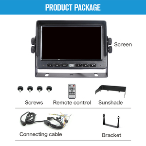Monitor de grabación AHD de 7 pulgadas, Monitor de alta resolución para autobús de vehículo, Monitor de pantalla de caravana independiente - Product Image 4