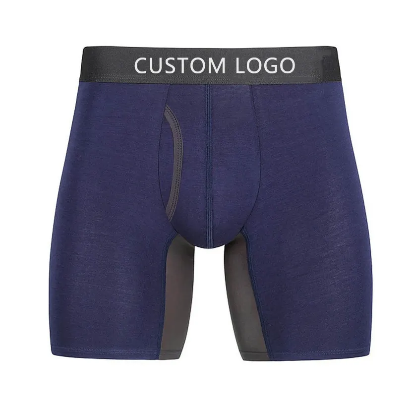 Thương Hiệu Riêng Logo Mens Đồ Lót Nhà Sản Xuất Ngắn Chiều Dài Mens Boxers Cotton Cho Thanh Niên Boxer Briefs 4 Mùa Đồ Lót Boxer