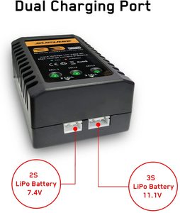 Lipo & Li-ON RC ที่ชาร์จสมดุล B3 AC 2S-3S RC พอร์ตชาร์จ7.4-11.1V Pro ชาร์จขนาดกะทัดรัดสำหรับของเล่น RC - Product Image 5