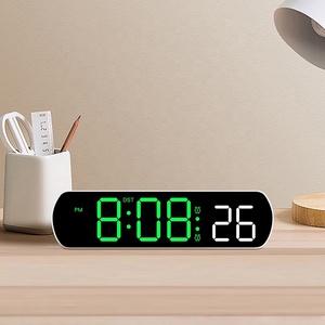 2024 nuovo Timer elettrico personalizzato Count Up Count Down allarme digitale a colori Snooze Voice Control da tavolo sveglia a LED - Product Image 2