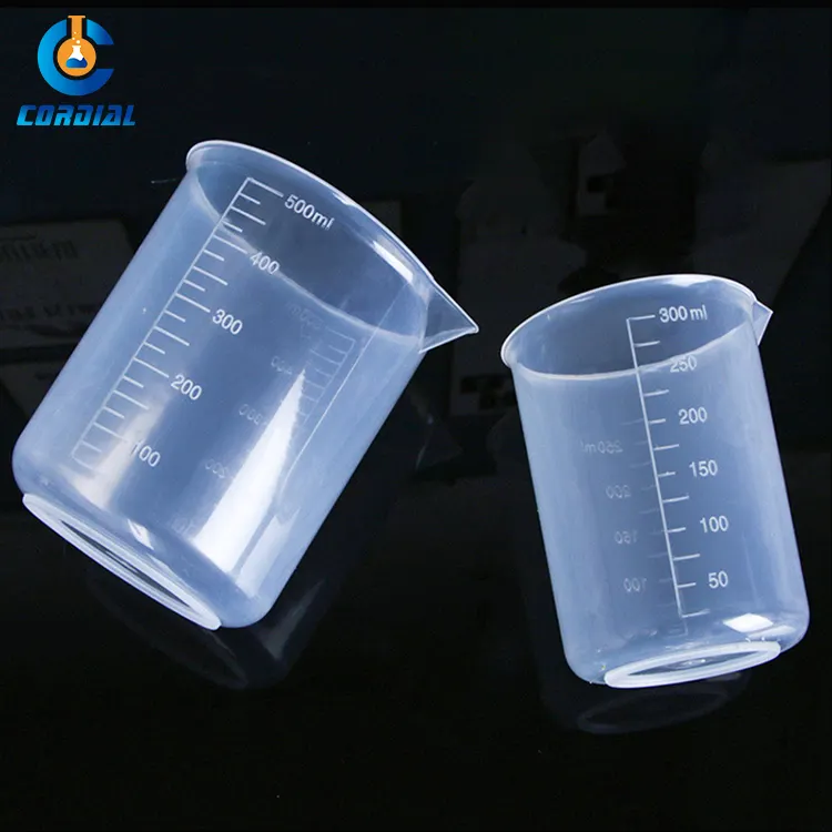 Vaso de plástico transparente para medir, juguete educativo resistente al calor, vaso de plástico para medir, 1101PP