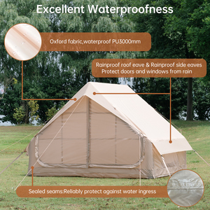 Ngoài trời glamping tự động di động <span class=keywords><strong>Inflatable</strong></span> lều có thể gập lại Oxford mái lều với hai phòng ngủ cho gia đình cắm trại - Product Image 2