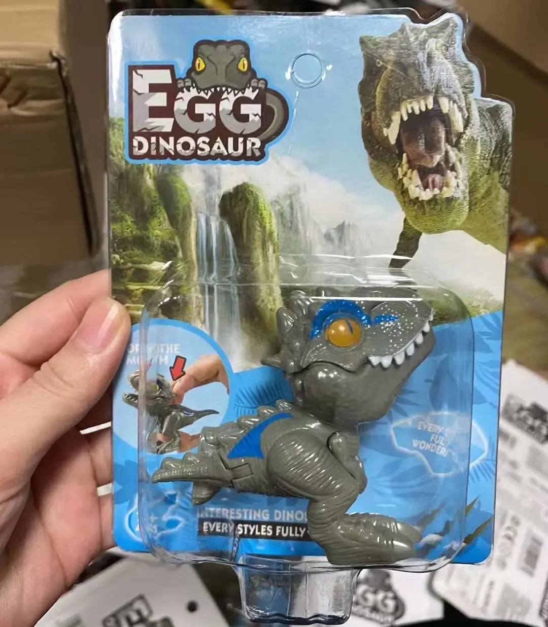 Muñeco de juguete con forma de dinosaurio y León para niños, muñeco de juguete de simulación de animales, con dedo mordedor y varias articulaciones, con rotación flexible, venta al por mayor