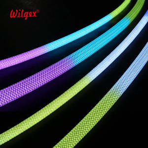 ผ้าเนื้อซิลิกอนไฟ LED แถบ rgbic D22มม. ไฟนีออนวงกลม360องศาสำหรับกลางแจ้ง - Product Image 3
