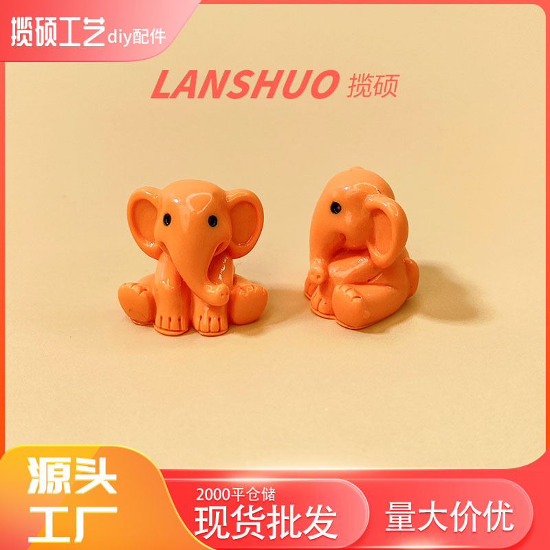 Orange Elephant Ornament B-560-03