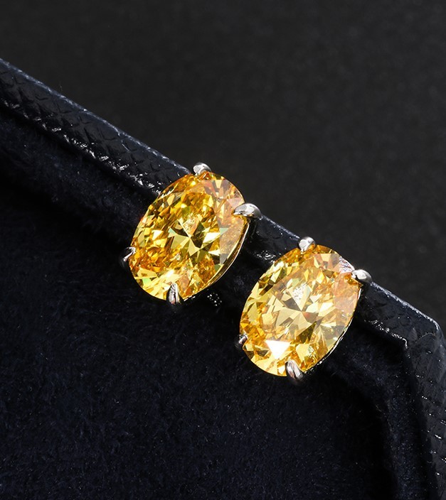 yellow plated earrings