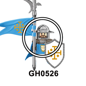 G0133热玩具中世纪耶路撒冷骑士的黎波里骑士迷你玩具士兵陆军士兵部队积木儿童玩具