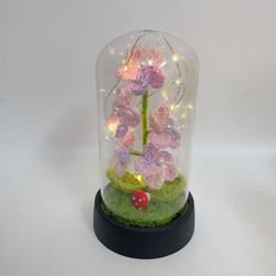 Forget-me-not night light cover + base-diameter 7cm-height 13cm
