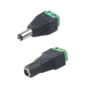 DCオスメス端子12V電源コネクタ2.1mm X5.5mm CCTVカメラ用プラグアダプタ50503528単色LEDストリップ - Product Image 1