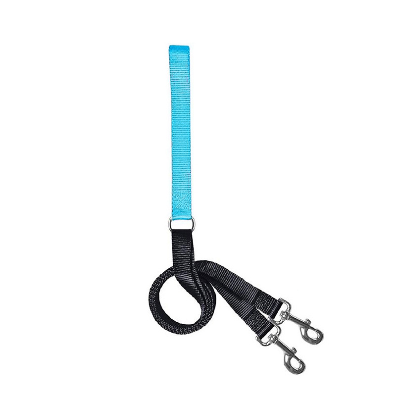 Sky blue and black zipper strap, 122cm x 2.5cm