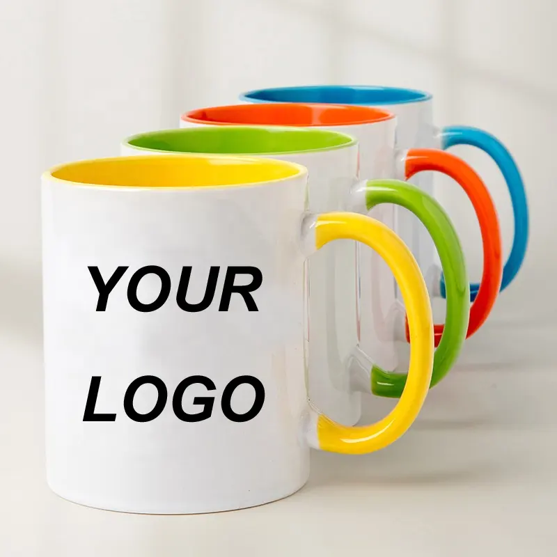 White Color Gift Ceramic Coffee Mug with Custom Sublimation Print Photo Tea Cup for Office and Home