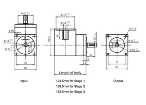 90 Degree 86mm Planetary <strong>Reducer</strong> Right Angle Gearbox for Nema34 Stepper Servo Motor Speed Ratio <strong>3</strong>:<strong>1</strong> <strong>4</strong>:<strong>1</strong> 5:<strong>1</strong> 6:<strong>1</strong> - Product Image 6