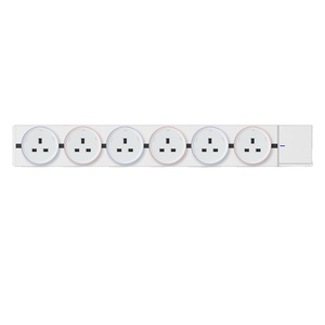 White Q3 Series Wall Mounted Surface Easy Install <strong>Multi</strong> <strong>Functional</strong> Modular Removable Power Track <strong>Socket</strong> - Product Image 3
