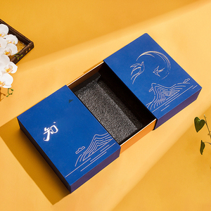 双门抽屉礼品盒燕窝补品UV涂层光泽层压纸板包装盒厂家定制LOGO - Product Image 1
