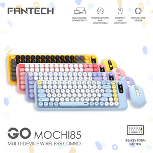 FANTECH GO MOCHI85 WK898 Set Bluetooth <strong>Keyboard</strong> &amp; <strong>Mouse</strong> for iPad Laptop <strong>Computer</strong> with Volume <strong>Control</strong> Office Features for Gaming