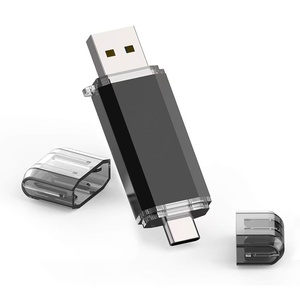 Speicher Speicher 2 In 1 USB-Festplatte 32 GB 64GB Daumen laufwerk Kappe Pen drive Design USB-Stick USB-Flash-Laufwerk mit LED-Anzeige - Product Image 2