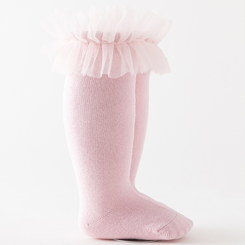Calcetines bota bebé niña rosa