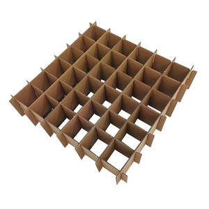 Tái chế có thể gập lại các tông chai rượu vang hộp giấy chia giá rẻ tùy chỉnh các tông khay với chia - Product Image 1