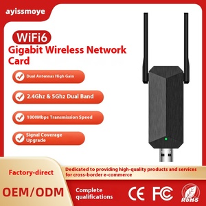 <strong>Wireless</strong> <strong>Network</strong> Card Dual Band WiFi6 Gigabit with USB Receiver for Desktop <strong>Computer</strong> Laptop Application 1800Mbps - Product Image 5