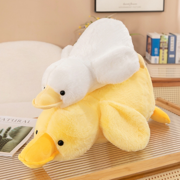 Lovely lie down <strong>duck</strong> yellow <strong>duck</strong> <strong>white</strong> goose doll plush doll send <strong>large</strong> goose sleep soothing gift - Product Image 1