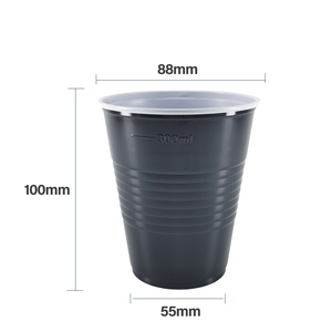 İçecekler için özel baskılı 12OZ/360ML tek kullanımlık kahve kupaları PS plastik parti bardakları