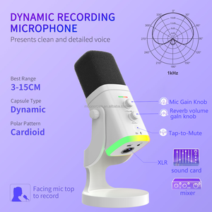 Chuyên Nghiệp Usb Trò Chơi Microphone Có Dây RGB Năng Động Microfon Am8 PC Streaming Podcasting Tiếng Ồn Hủy Bỏ XLR Năng Động Microphone - Product Image 5