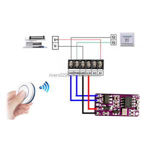 Interruptor de relé inalámbrico compacto Control alimentado por batería de 3,7 V/4,5 V/12V para sistemas de reinicio y acceso - Product Image 4