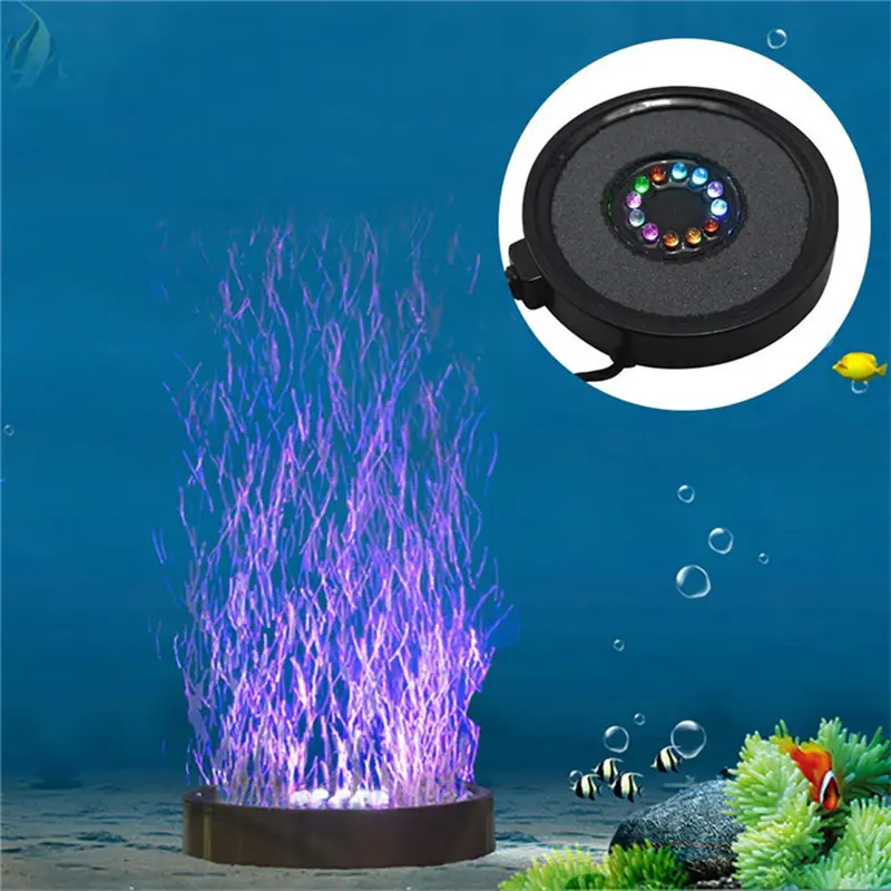 Süßwasser IP68 Wasserdicht RGB Plant Coral Reef Aquarium LED Unterwasser licht 12V Aquarium Air Bubble Stone Light