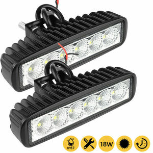 18w 6 LED araba çalışma ışığı DRL spot yüksek parlak su geçirmez oto Offroad SUV kamyon farlar sürüş lambası 12V 24V 6000K - Product Image 5