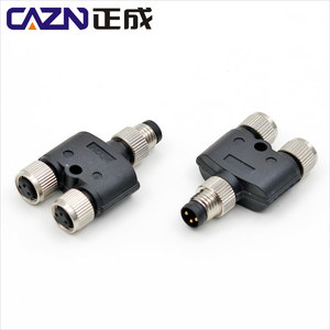 M8 Y T I Type Adapter 1 Male to 2 Female Splitter M8 <strong>3</strong> <strong>Way</strong> a Code <strong>3</strong> 4 <strong>5</strong> 6 8 Pin Circular Connector - Product Image 1
