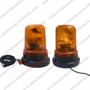 DC12V-24V Security Emergency Rotating Halogen Amber Beacon <strong>Light</strong> Flashing Rotating Warning <strong>Light</strong> Revolving Magnetic Lamp - Product Image 2