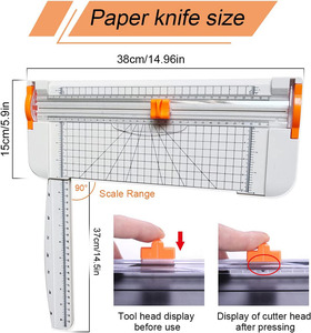 Bview sanat 12 inç hassas döner kağıt düzelticiler cetvel fotoğraf kağıt kesici giyotin kağıt el sanatları için - Product Image 3