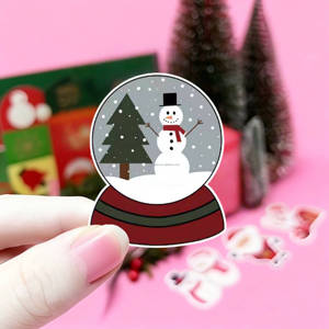 Hot Bán Thân Thiện Với Môi Bền Giấy Giáng Sinh Lấp Lánh Dán Không Thấm Nước Cho Kỳ Nghỉ Đảng Trang Trí Nội Thất DIY Thủ Công Mỹ Nghệ - Product Image 4