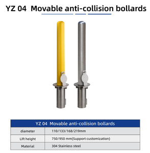 עמודי נירוסטה עמידים בפני פגיעות, להתקנה על פני השטח, עם מחזירי אור פריזמטיים בעלי עוצמה גבוהה, הגנה בתקן IP68, מותאמים אישית עבור - Product Image 5