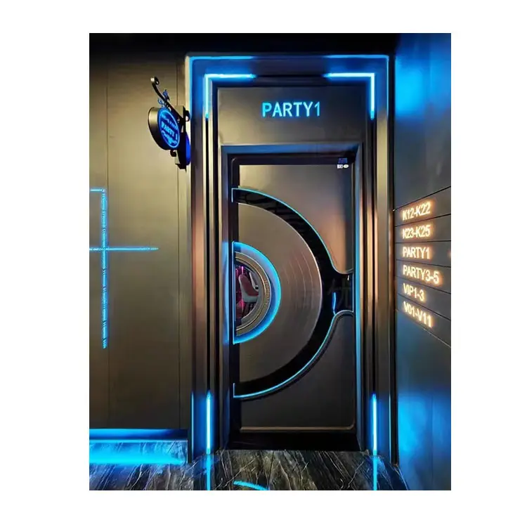 Nuovo design moderno di lusso porta Ktv ingresso in acciaio inox porte di sicurezza porta acustica insonorizzata