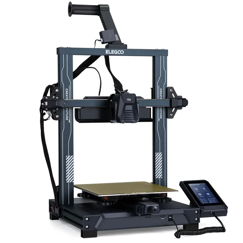 Impresora 3D ELEGOO Neptune 4 pro FDM con hasta 500 mm/s tamaño de impresión de alta velocidad de 225x225x265mm/8,85x8,85x10,43 pulgadas