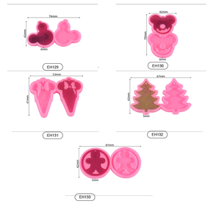 Yeni Trend Mickey Minnie kafa koni epoksi reçine küpe kolye silikon kalıp - Product Image 3