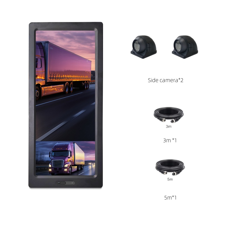 12.3" DVR monitor + Car camera*2+3m*2