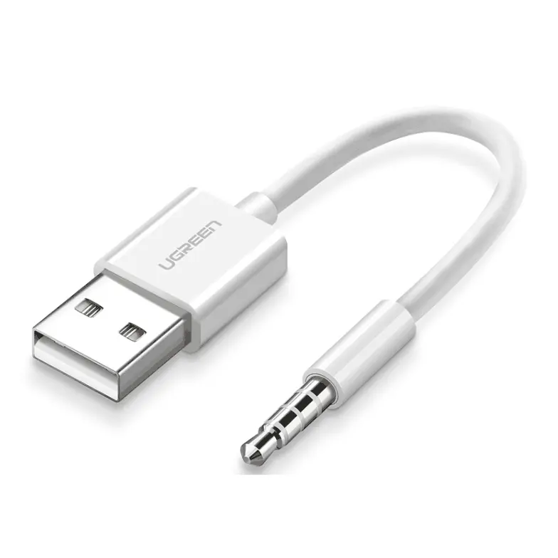 UGREEN-Cable USB para iPod Shuffle, conector de Audio de 3,5mm, compatible con carga y transferencia de datos