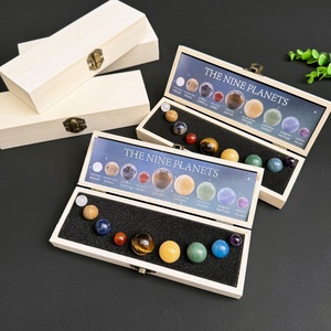 Nine Planets Solar System Bead Planet Stone Sets Healing Crystal Sphere Galaxy Solar System Stone Sphere Set with Box - Product Image 5
