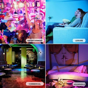 Sıcak satış fantezi ampul lamba E27 9w şarj edilebilir led ışık ampul uzaktan kumanda 9 renk rgb led ampul ışık KTV otel için