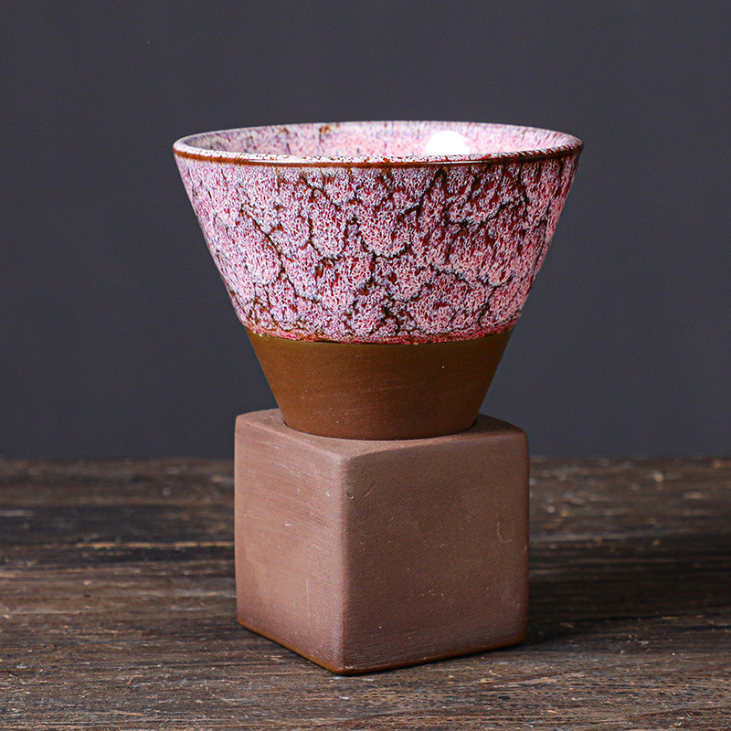 10 hat coffee cup-purple white